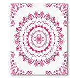 Vibrant Pink Mandala Persian Traditional Persian Area Rug