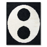 Yin-Yang Balance Black White Area Rug