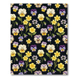 Purple Pansy Floral Vintage Area Rug