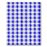 Modern Blue Geometric Grid Area Rug