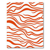 Orange Abstract Area Vibrant Orange Wavy Abstract Area Rug