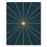 Cosmic Gold Starburst on Navy Starry Area Rug