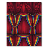 Rainbow Stage Curtain Area Rug
