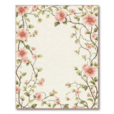 Pink Blossom Border Area Rug