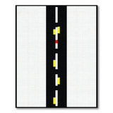 Yellow Lane Highway Geometric Area Rug