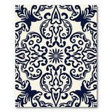 Traditional Persian Navy Blue Damask Floral Area Rug