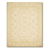 Elegant Beige Persian Area Rug with Gold Motifs