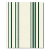 Green Ticking Stripe Area Rug