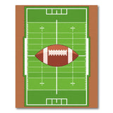 Football Field Area Rug with Centered Ball