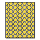 Bold Yellow Black Geometric Pattern Area Rug