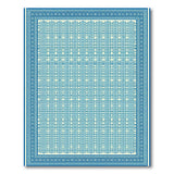 Blue Teal Lattice Geometric Area Rug