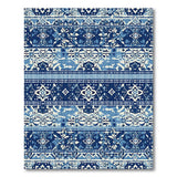 Navy Blue Persian Geometric Area Rug