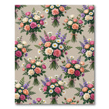Pastel Rose Bouquet Floral Area Rug