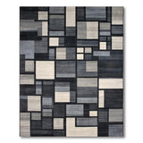 Geometric Modern Black and White Modern Geometric Black White Area Rug