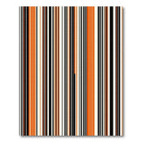 Bold Orange Black Striped Geometric Area Rug