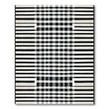 Black White Plaid Farmhouse Area Rug