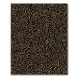 Black and Gold Swirl Abstract Area Rug