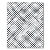 Black White Angled Grid Area Rug