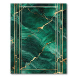 Malachite Green Gold Vein Marble Area Rug