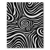 ODIKA Abstract Swirl Black and White Washable Area Rug - Low Pile & Non-Slip