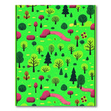 Playful Cartoon Forest Playground Rug