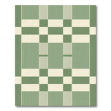 Sage Green Geometric Plaid Area Rug
