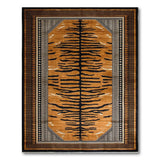 Burnt Orange Tiger Stripe Heritage Tribal Rug