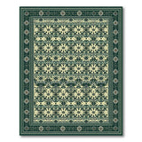 Ornate Green Ivory Traditional Persian Area Rug