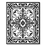 Black and White Ornate Black White Floral Vintage Area Rug