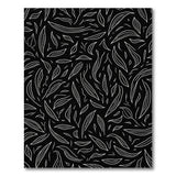 Black White Leaf Silhouette Area Rug