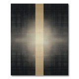Gold Halftone Stripe Black Area Rug