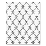 Black Palm Leaf Diamond Lattice Area Rug