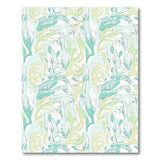 Teal Mint Abstract Organic Area Rug