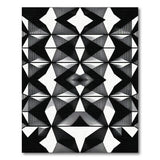 Black White Geometric Diamond Black and White Area Rug