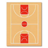 Tan Basketball Court Area Rug
