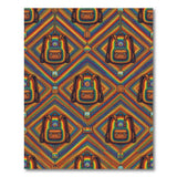 Rainbow Backpack Geometric Area Rug