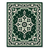 Elegant Green Persian Medallion Rug