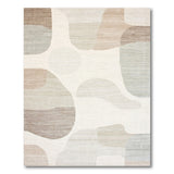 Beige and Neutral Abstract Area Abstract Organic Shapes Beige Area Rug