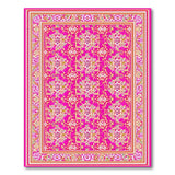 Hot Pink Persian Floral Area Rug