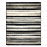 Bold Black Stripe Neutral Woven Area Rug