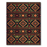 Red Gold Persian Floral Area Rug