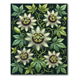 Passionflower Vine Floral Area Rug