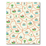 Whimsical Kids Cartoon Village Area Rug