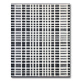 Black and White Modern Black White Plaid Grid Area Rug