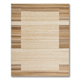 Tan Brown Geometric Striped Area Rug
