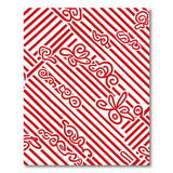 Red Bold Red Swirl Stripe Area Rug