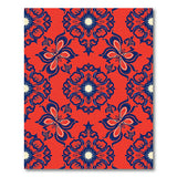 Red Navy Persian Floral Area Rug