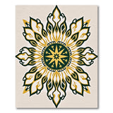 Golden Mandala Starburst Area Rug
