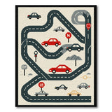Kids Winding Road Washable Area Rug