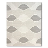 Beige Interlocking Oval Geometric Area Rug
